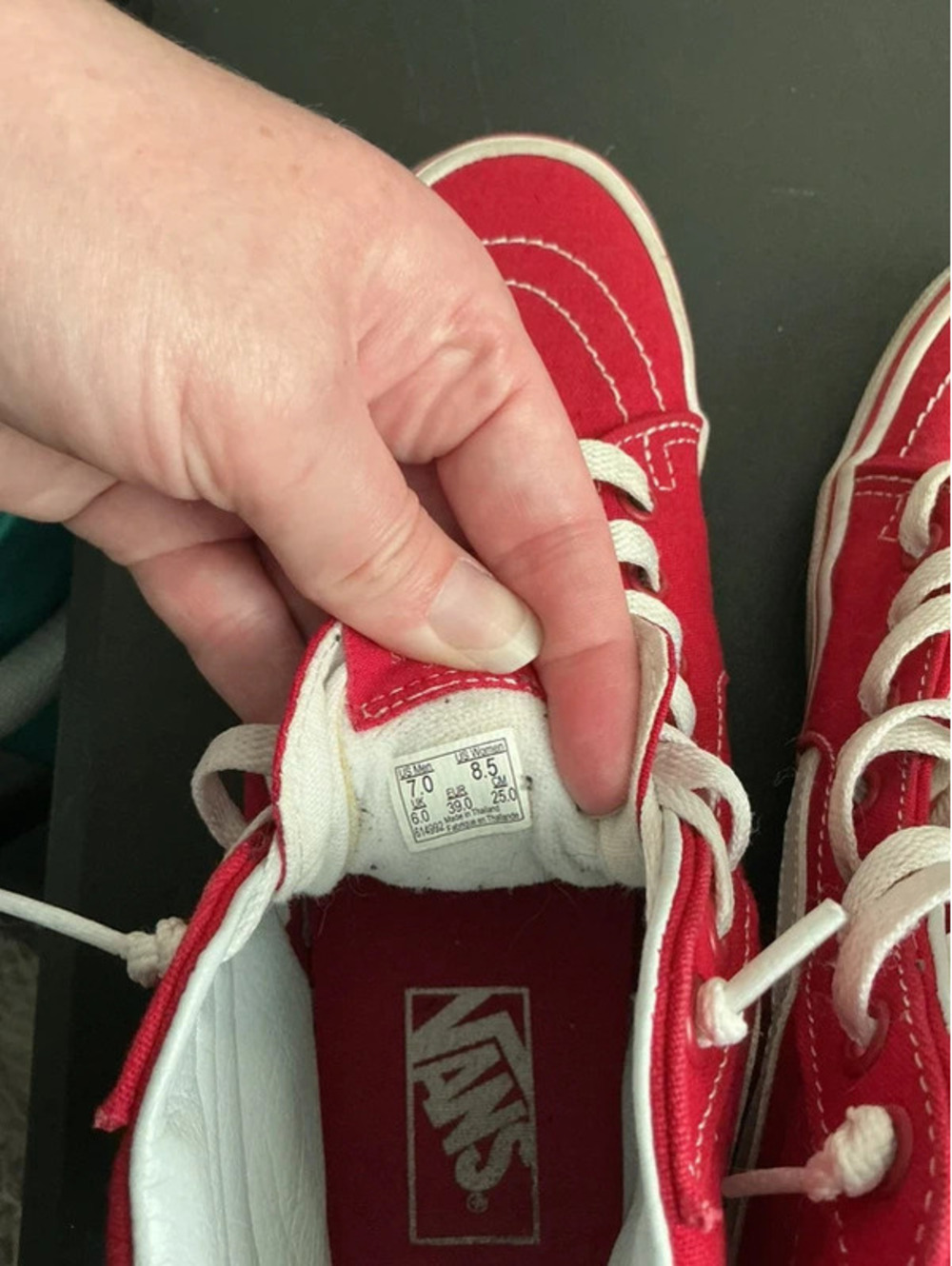 Vans Sk8 Hi High Tops in Racing Red - Picture 4 of 5